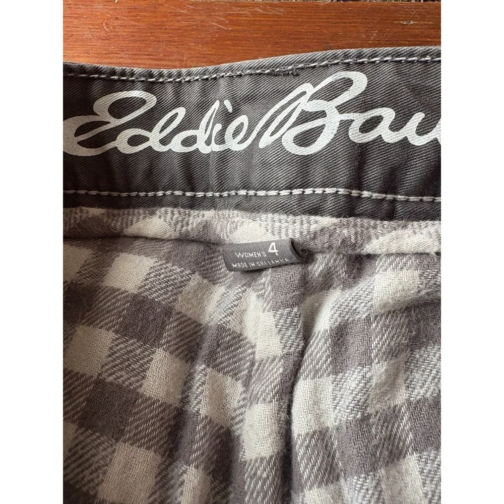 Eddie Bauer‎ Lined Pants Womens 4 Gray Boyfriend Relaxed Legend Wash Chino